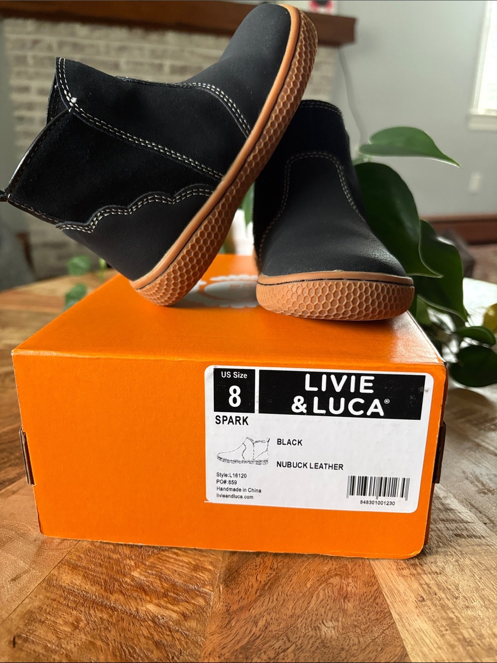 Livie & Luca Spark Black Nubuck Leather Boot